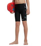 Boy's Endurance10 Side Panel Digital Print Jammer - Black, Anthracite & Arctic Glass