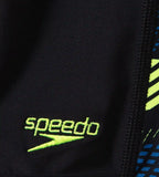 Boy's Endurance10 Side Panel Hyperboom Print Jammer - Black, Turkish Sea & Hyper Yellow