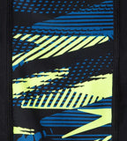Boy's Endurance10 Side Panel Hyperboom Print Jammer - Black, Turkish Sea & Hyper Yellow