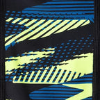 Boy's Endurance10 Side Panel Hyperboom Print Jammer - Black, Turkish Sea & Hyper Yellow