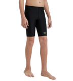 Boy's Endurance10 Side Panel Hyperboom Print Jammer - Black, Turkish Sea & Hyper Yellow