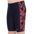 Boy's Endurance 10 Hyperboom Panel Print Jammer - True Navy & Fed Red