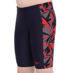 Boy's Endurance 10 Hyperboom Panel Print Jammer - True Navy & Fed Red