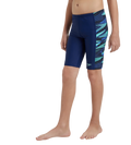 Boy's Endurance10 Side Panel Hyperboom Print Jammer - Harmony, True Navy & Cobalt Pop