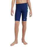 Boy's Endurance10 Side Panel Hyperboom Print Jammer - Harmony, True Navy & Cobalt Pop