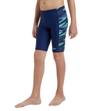 Boy's Endurance10 Side Panel Hyperboom Print Jammer - Harmony, True Navy & Cobalt Pop