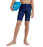 Boy's Endurance10 Side Panel Hyperboom Print Jammer - Harmony, True Navy & Cobalt Pop