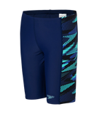 Boy's Endurance10 Side Panel Hyperboom Print Jammer - Harmony, True Navy & Cobalt Pop
