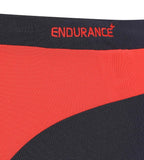 Men's Polyester Monogram Graphic Print Splice Aquashort - Navy & Lobster