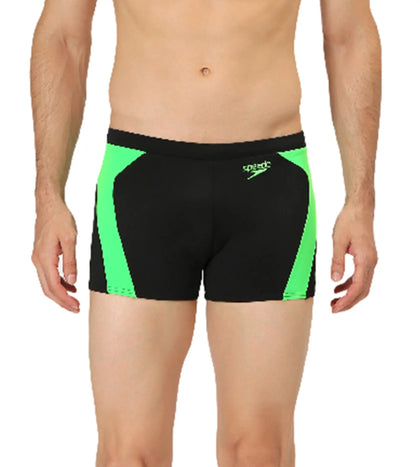 Men's Endurance Logo Graphic Splice Aquashort - Black & Fluo Green_1