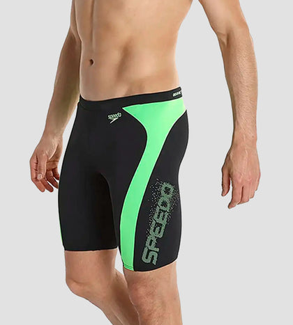 Men's Endurance+ Logo Graphic Splice Jammer - Black & Fluo Green