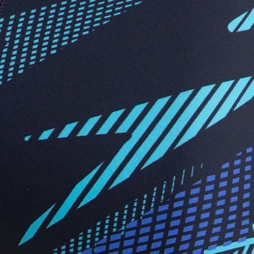 Men's Endurance10 Hyperboom Print V-Cut Aquashort - True Navy, Cobalt Pop & Picton Blue