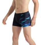 Men's Endurance10 Hyperboom Print V-Cut Aquashort - True Navy, Cobalt Pop & Picton Blue