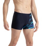 Men's Endurance10 Hyperboom Print V-Cut Aquashort - True Navy, Cobalt Pop & Picton Blue