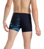 Men's Endurance10 Hyperboom Print V-Cut Aquashort - True Navy, Cobalt Pop & Picton Blue