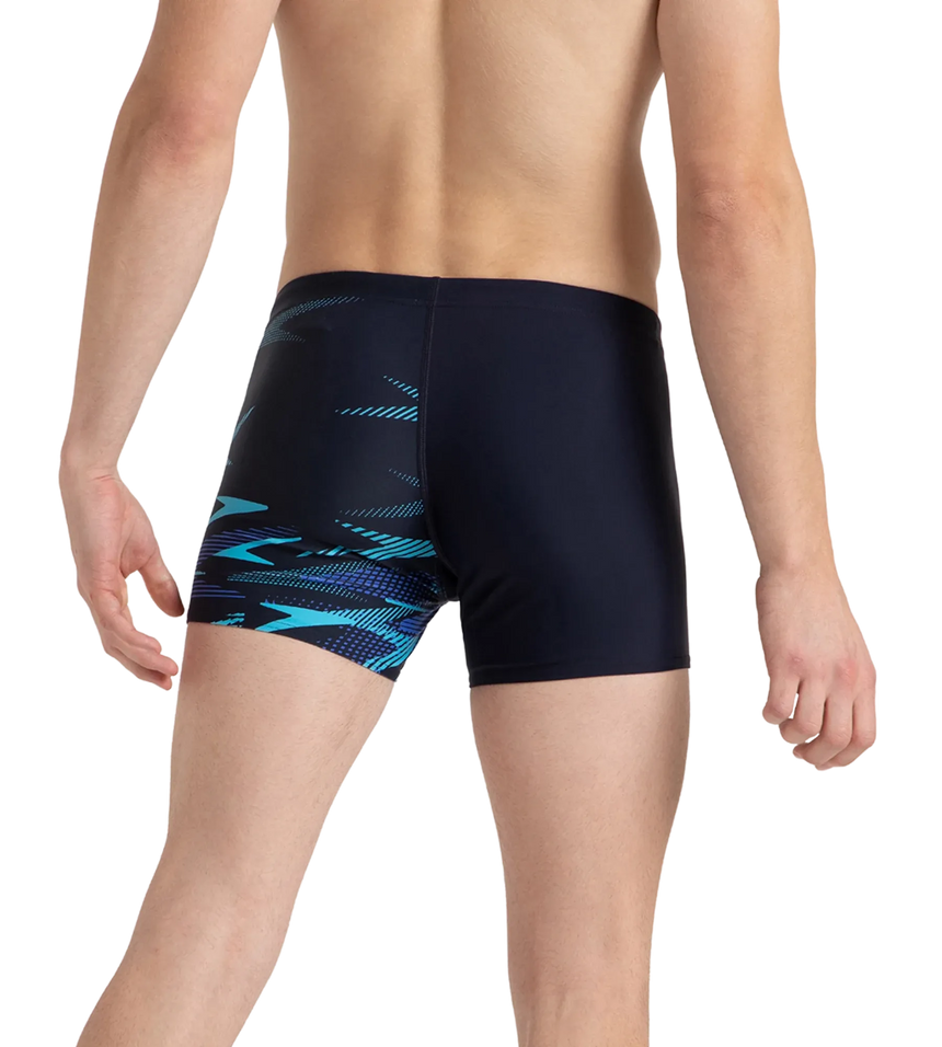 Men's Endurance10 Hyperboom Print V-Cut Aquashort - True Navy, Cobalt Pop & Picton Blue