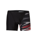 Men's Endurance10 Hyperboom Print V-Cut Aquashort - Black, High Risk Red & Monument