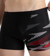 Men's Endurance10 Hyperboom Print V-Cut Aquashort - Black, High Risk Red & Monument
