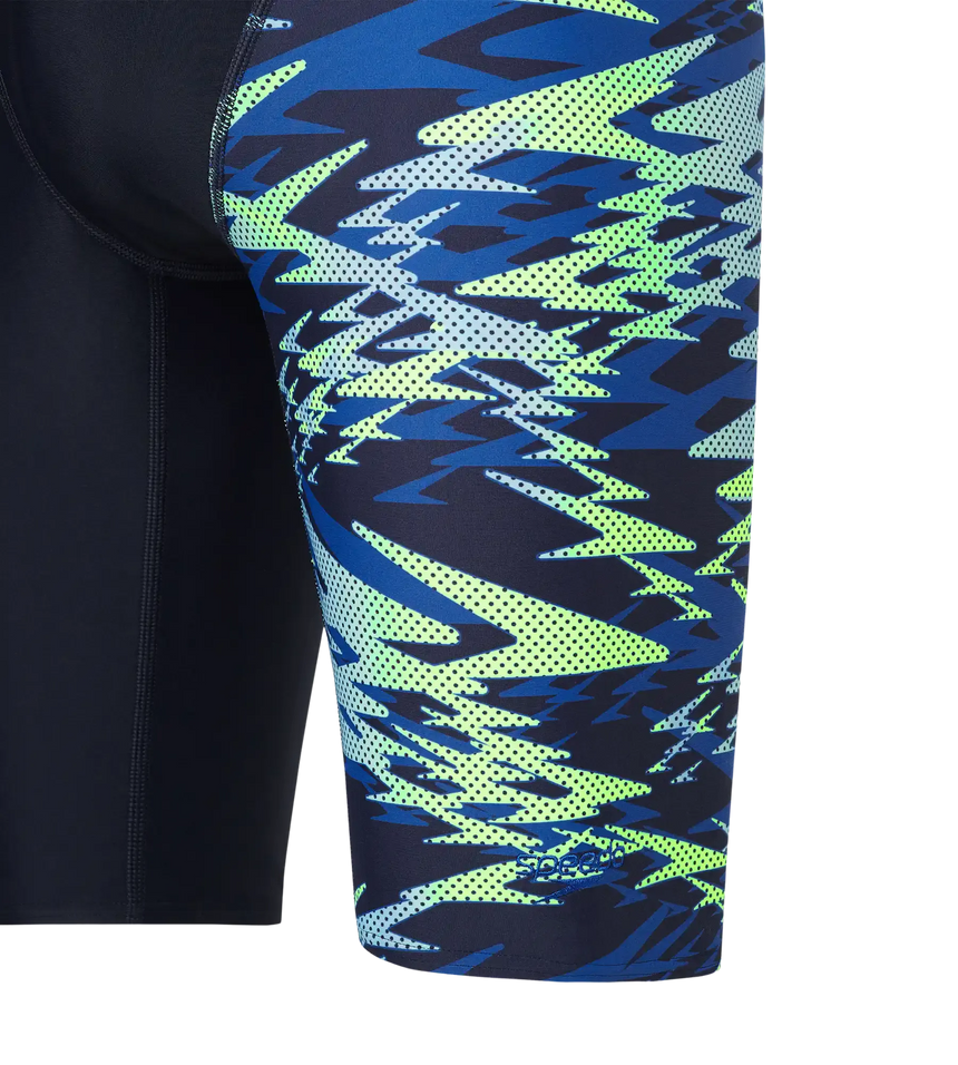 Men's Endurance10 Hyperboom Print V-Cut Jammer - True Navy & Deep Saffire