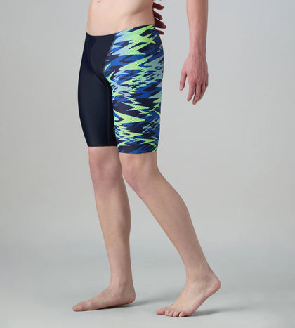 Men's Endurance10 Hyperboom Print V-Cut Jammer - True Navy & Deep Saffire