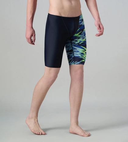 Men's Endurance10 Hyperboom Print V-Cut Jammer - True Navy & Deep Saffire