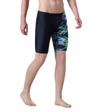 Men's Endurance10 Hyperboom Print V-Cut Jammer - True Navy & Deep Saffire