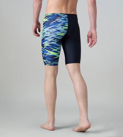 Men's Endurance10 Hyperboom Print V-Cut Jammer - True Navy & Deep Saffire