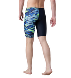 Men's Endurance10 Hyperboom Print V-Cut Jammer - True Navy & Deep Saffire