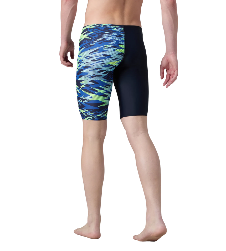 Men's Endurance10 Hyperboom Print V-Cut Jammer - True Navy & Deep Saffire