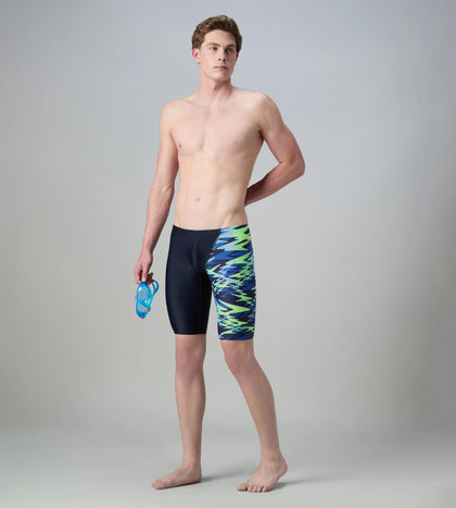 Men's Endurance10 Hyperboom Print V-Cut Jammer - True Navy & Deep Saffire