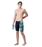 Men's Endurance10 Hyperboom Print V-Cut Jammer - True Navy & Deep Saffire