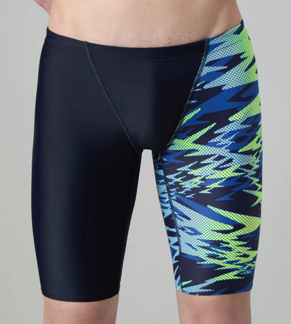 Men's Endurance10 Hyperboom Print V-Cut Jammer - True Navy & Deep Saffire