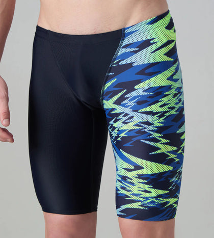 Men's Endurance10 Hyperboom Print V-Cut Jammer - True Navy & Deep Saffire