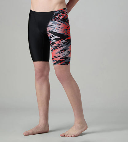 Men's Endurance10 Hyperboom Print V-Cut Jammer - Black & High Risk Red