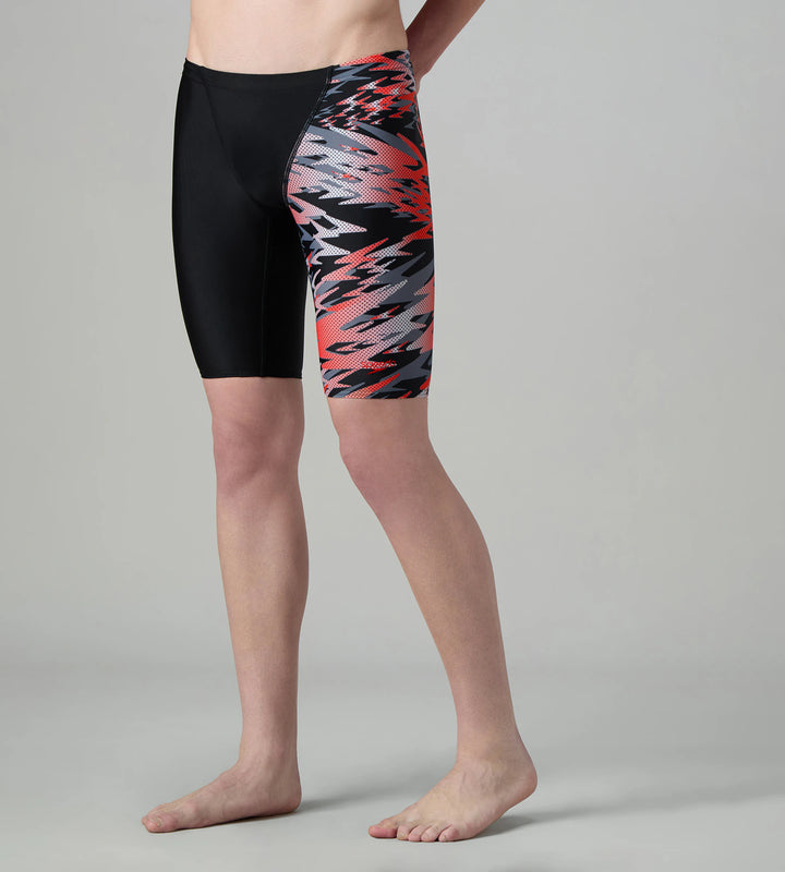 Men's Endurance10 Hyperboom Print V-Cut Jammer - Black & High Risk Red
