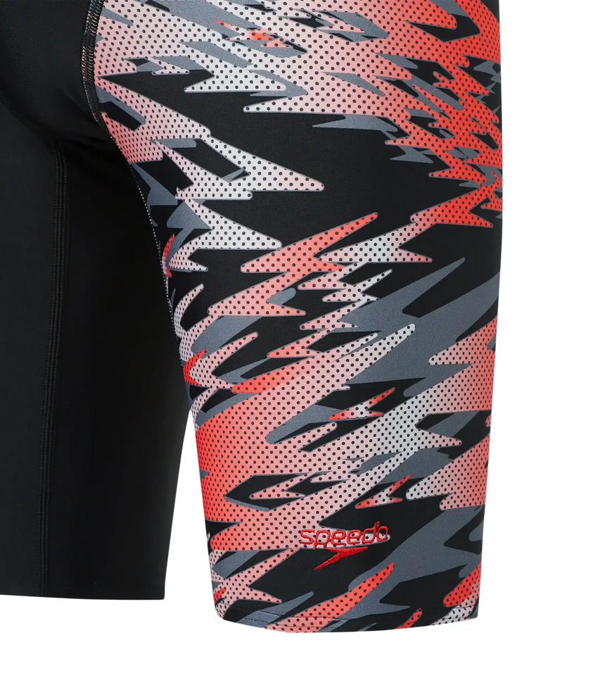 Men's Endurance10 Hyperboom Print V-Cut Jammer - Black & High Risk Red