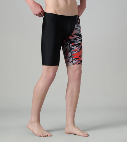 Men's Endurance10 Hyperboom Print V-Cut Jammer - Black & High Risk Red