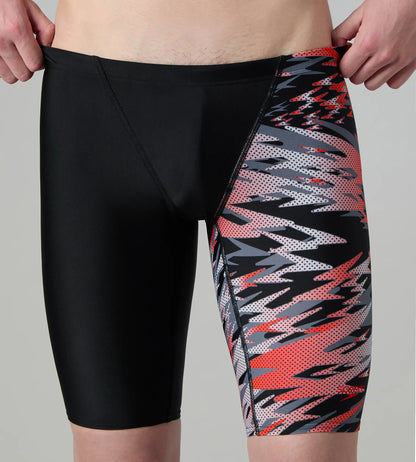 Men's Endurance10 Hyperboom Print V-Cut Jammer - Black & High Risk Red
