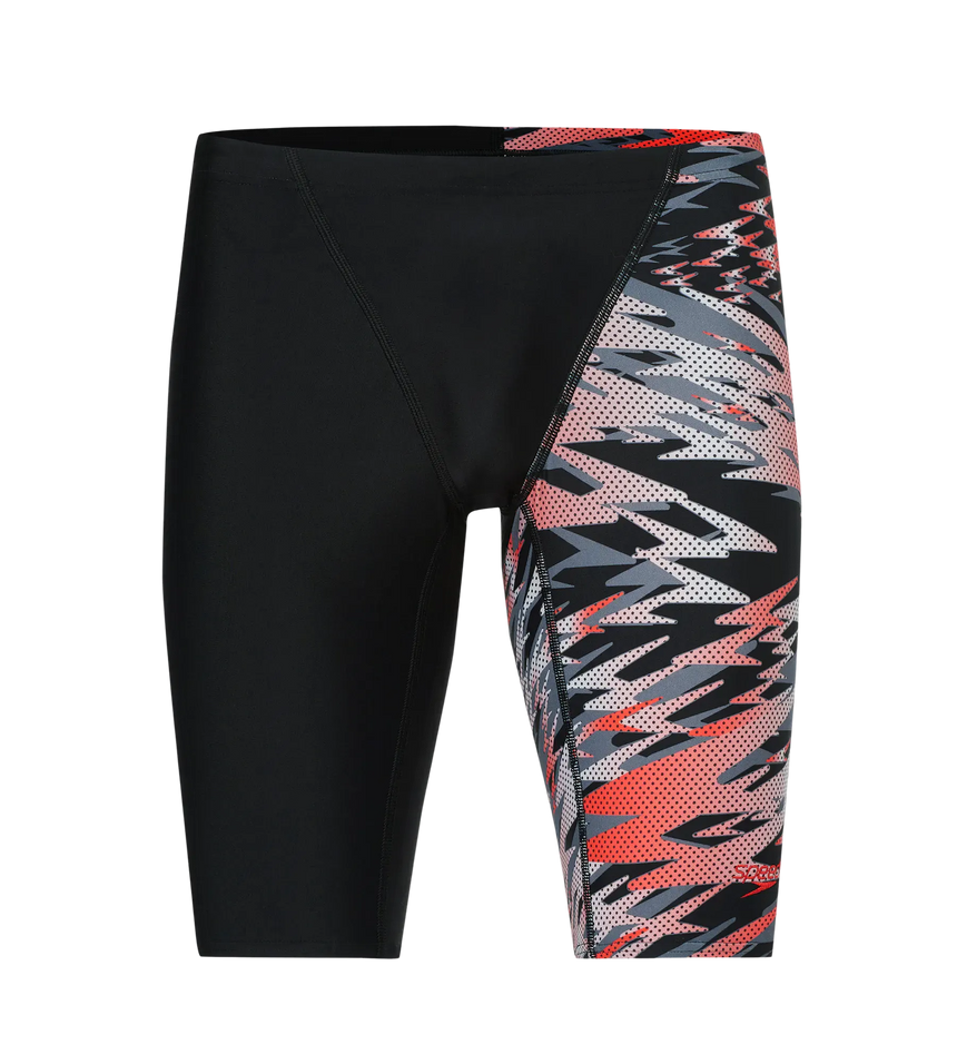 Men's Endurance10 Hyperboom Print V-Cut Jammer - Black & High Risk Red