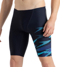 Men's Endurance10 Hyperboom Print V-Cut Jammer - True Navy, Cobalt Pop & Picton Blue