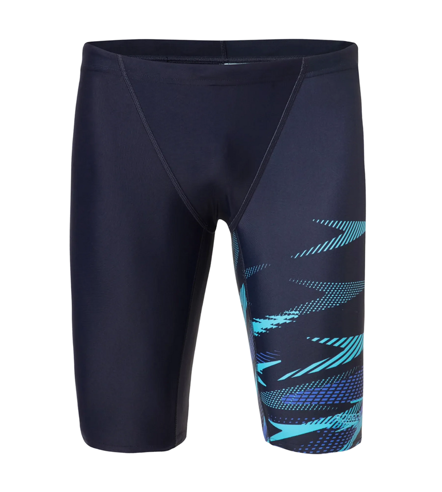 Men's Endurance10 Hyperboom Print V-Cut Jammer - True Navy, Cobalt Pop & Picton Blue
