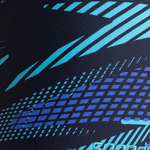 Men's Endurance10 Hyperboom Print V-Cut Jammer - True Navy, Cobalt Pop & Picton Blue