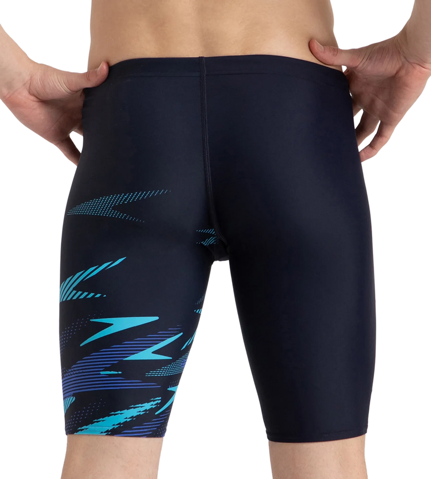 Men's Endurance10 Hyperboom Print V-Cut Jammer - True Navy, Cobalt Pop & Picton Blue