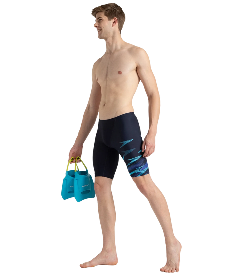 Men's Endurance10 Hyperboom Print V-Cut Jammer - True Navy, Cobalt Pop & Picton Blue