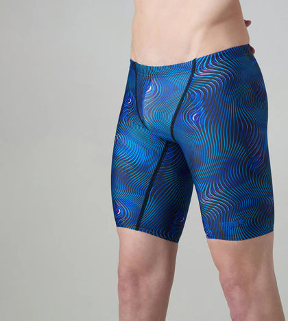 Men's Endurance+ Digital Print V-Cut Jammer - Antracite & Deep Sapphire