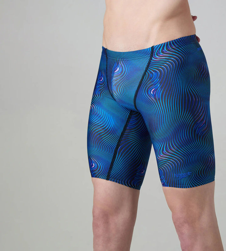 Men's Endurance+ Digital Print V-Cut Jammer - Antracite & Deep Sapphire