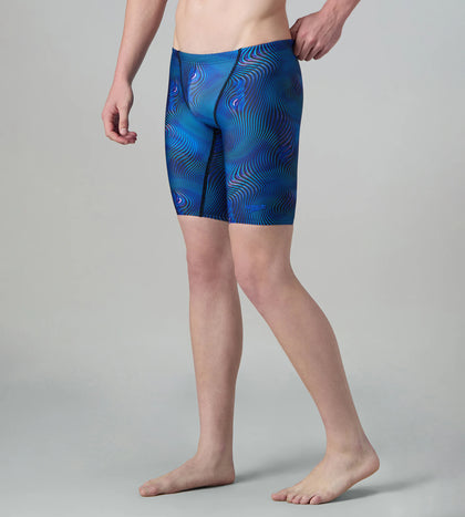 Men's Endurance+ Digital Print V-Cut Jammer - Antracite & Deep Sapphire