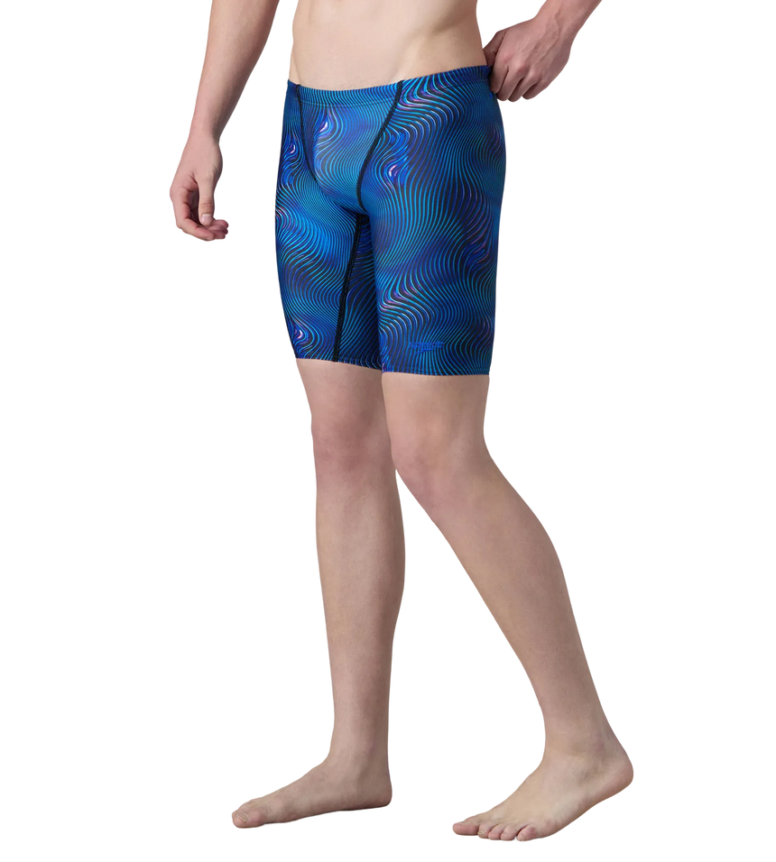 Men's Endurance+ Digital Print V-Cut Jammer - Antracite & Deep Sapphire