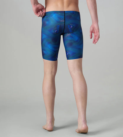 Men's Endurance+ Digital Print V-Cut Jammer - Antracite & Deep Sapphire