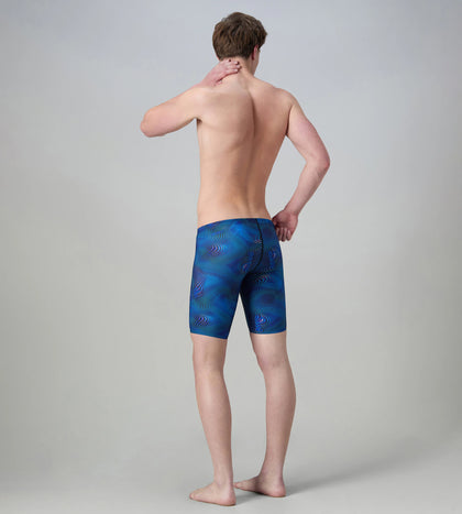 Men's Endurance+ Digital Print V-Cut Jammer - Antracite & Deep Sapphire